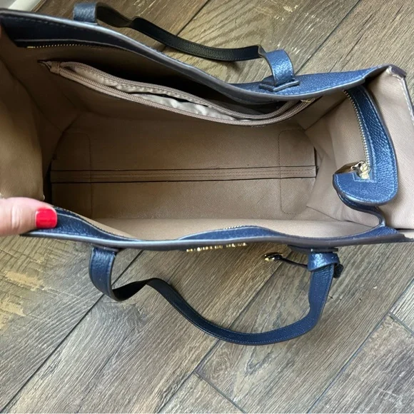 Navy Blue Michael Kors Tote - Picture 6 of 7